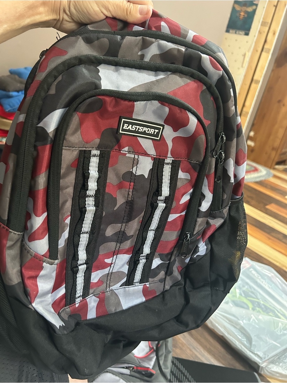 Eastsport Red Camo Men's Backpack – Durable Everyday Pack
